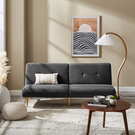 Lucky-Angel Modern Gray Polyester/Blend Reclining Loveseat | SF014-DARKGRAY