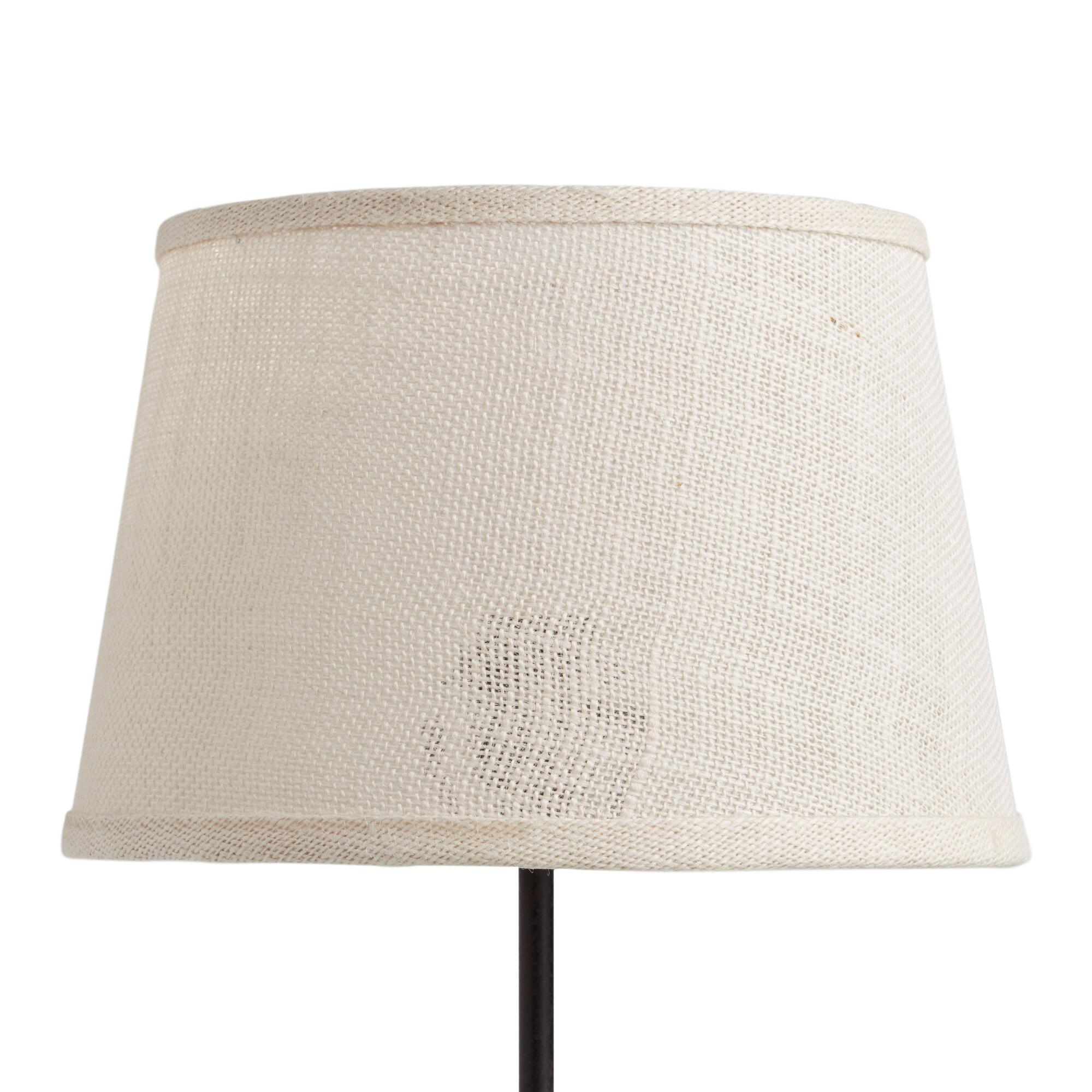 Marshmallow White Burlap Accent Lamp Shade by World Market