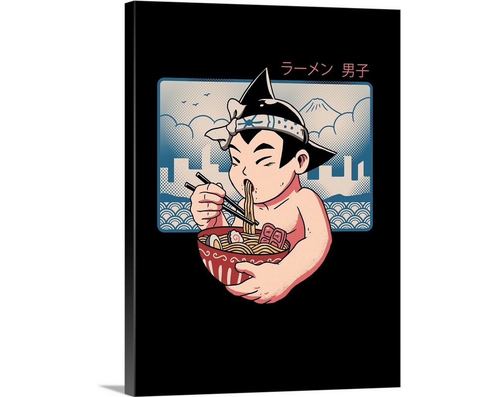 Ramen Boy Canvas Wall Art Print