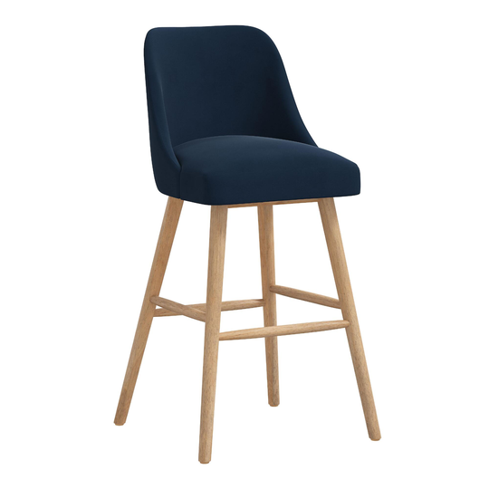 Velvet Kian Upholstered Barstool: Yellow by World Market