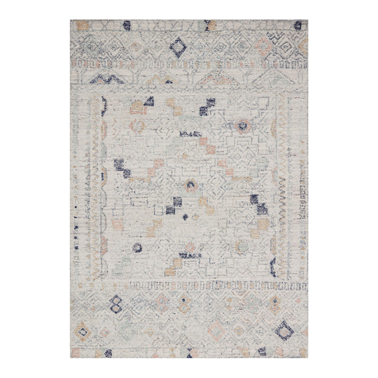 Ivory Moroccan Style Adalyn Area Rug: Gray - Polyester by World Market