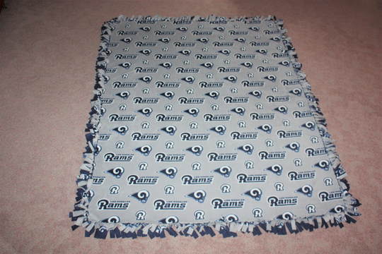 Los Angeles | La Rams Double-Thick Fleece Bedspread/Blanket/Throw - 67"x57"