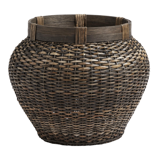 Round Rattan Brielle Basket: Natural - Large by World Market