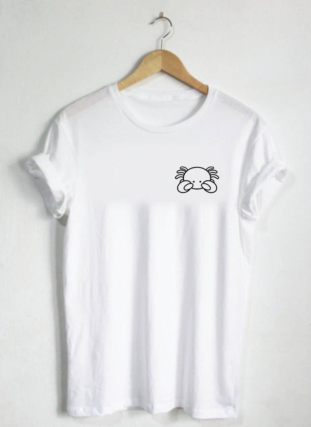 Crab Shirt - Animal Unisex Or Womans Vneck Youth Kids Child Adult Toddler Marine Seafood Sea Ocean Life Crustacean Hermit Lobster