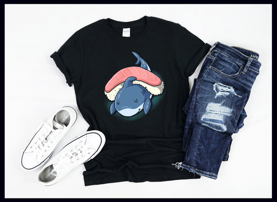 Sushi Shark | Animals Kawaii in Roll Funny Japanese Food Gift Sharks Lovers T-Shirt Tank Top Sweatshirt Hoodie