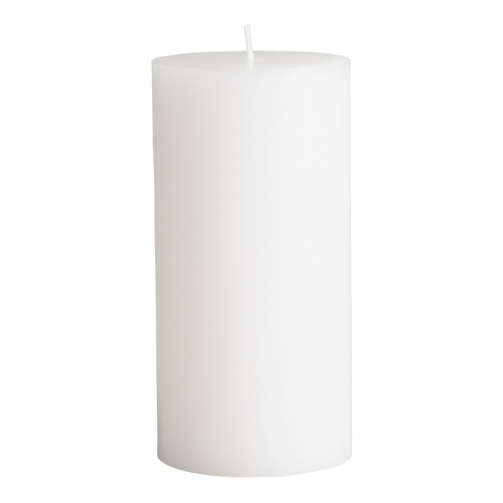 3x6 White Unscented Pillar Candle - Wax by World Market
