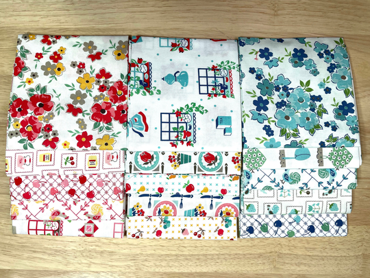 Cook Book Fat Quarter Bundle, Low Volume Prints | 15 Cuts Designed By Lori Holt For Riley Blake