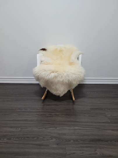 Genuine Natural Single Sheepskin Rug Soft Dense Pile Spotted Exclusive Throw