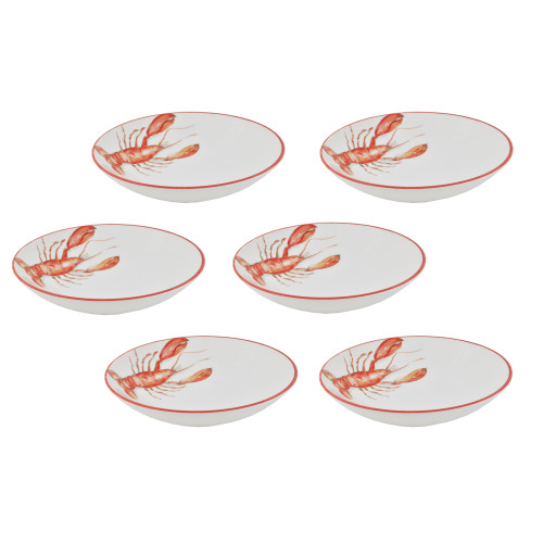Abbiamo Tutto Lobster Pasta/Soup Bowls 8.5"d (Set of 6) 24 oz.
