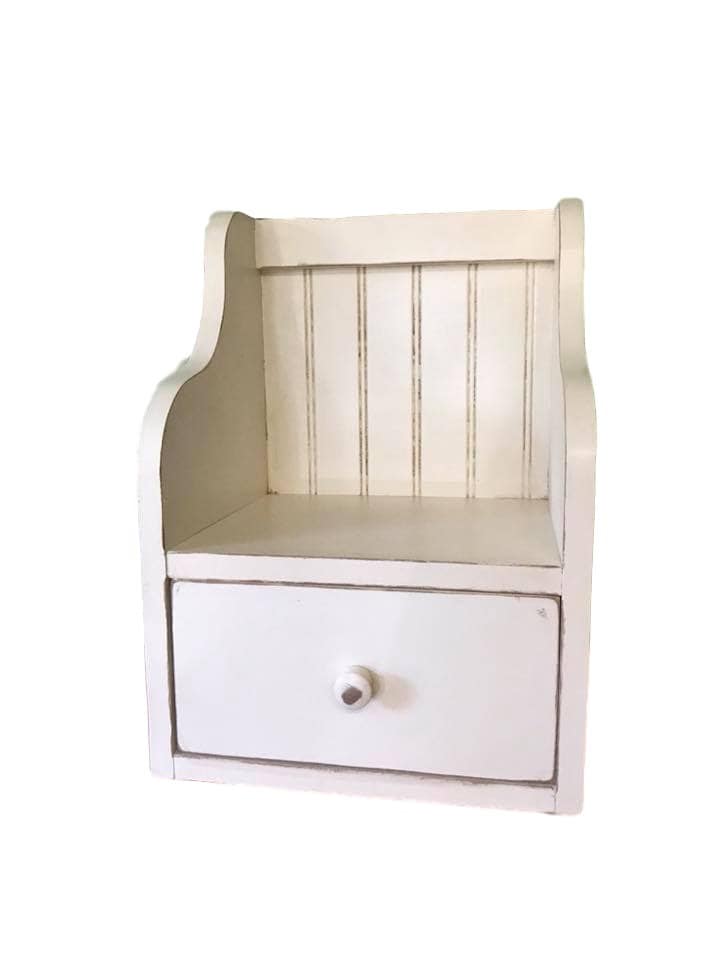 Recipe Card Holder Box & Cookbook Bookshelf One Drawer Counter Top Storage Kitchen Rack Cabinet Shelf