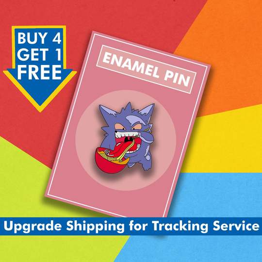Gengar Ramen Custom Enamel Pin Anime Ghost Pins Funny Backpack Aesthetic Lapel