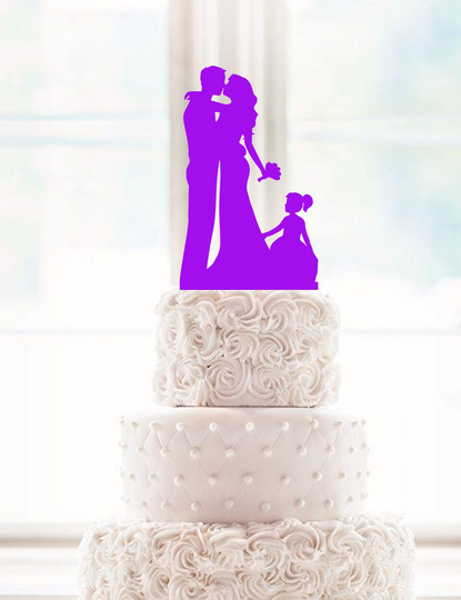 Blended Family Wedding Cake Topper, Thick Bride Topper, Plus Sized Cake, Topper With Curvy Bride, Wedding To