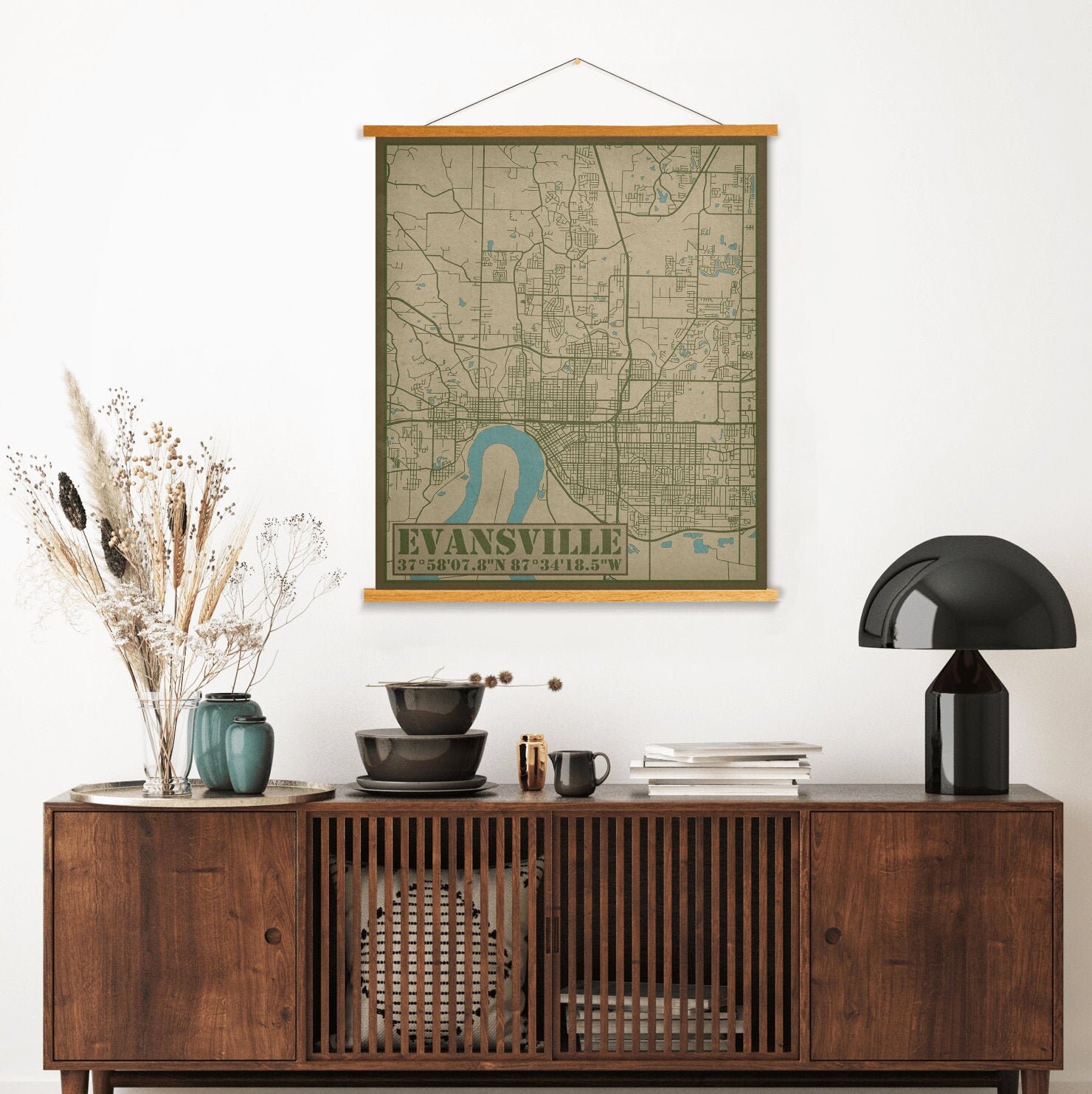 Fargo North Dakota Street Map | Hanging Canvas Of Printed Marketplace
