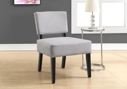 HomeRoots Jasmine Modern Grey Blend Contemporary Accent Chair in Gray | 333689
