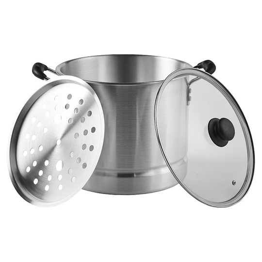 IMUSA 24-qt. Steamer with Glass Lid, Multicolor