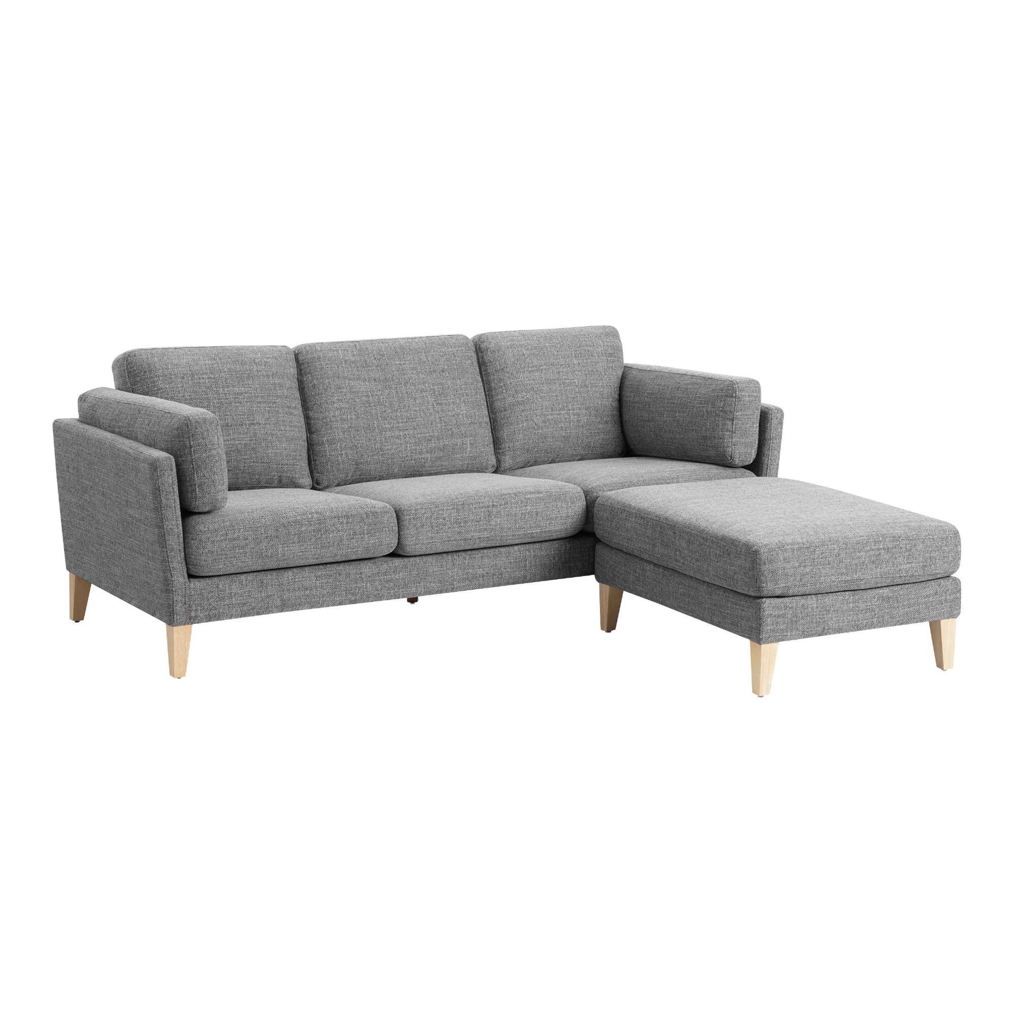 Graphite Woven Noelle Sofa and Ottoman by World Market