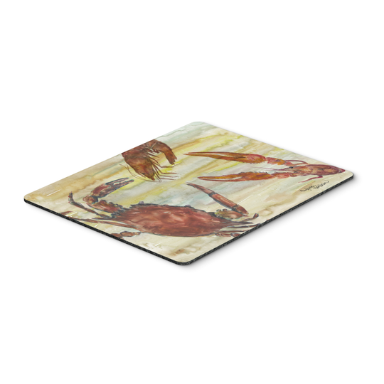 Caroline's Treasures SC2023MP Crab, Shrimp, Oyster Yellow Sky Mouse Pad, Hot Pad or Trivet, Large, multicolor