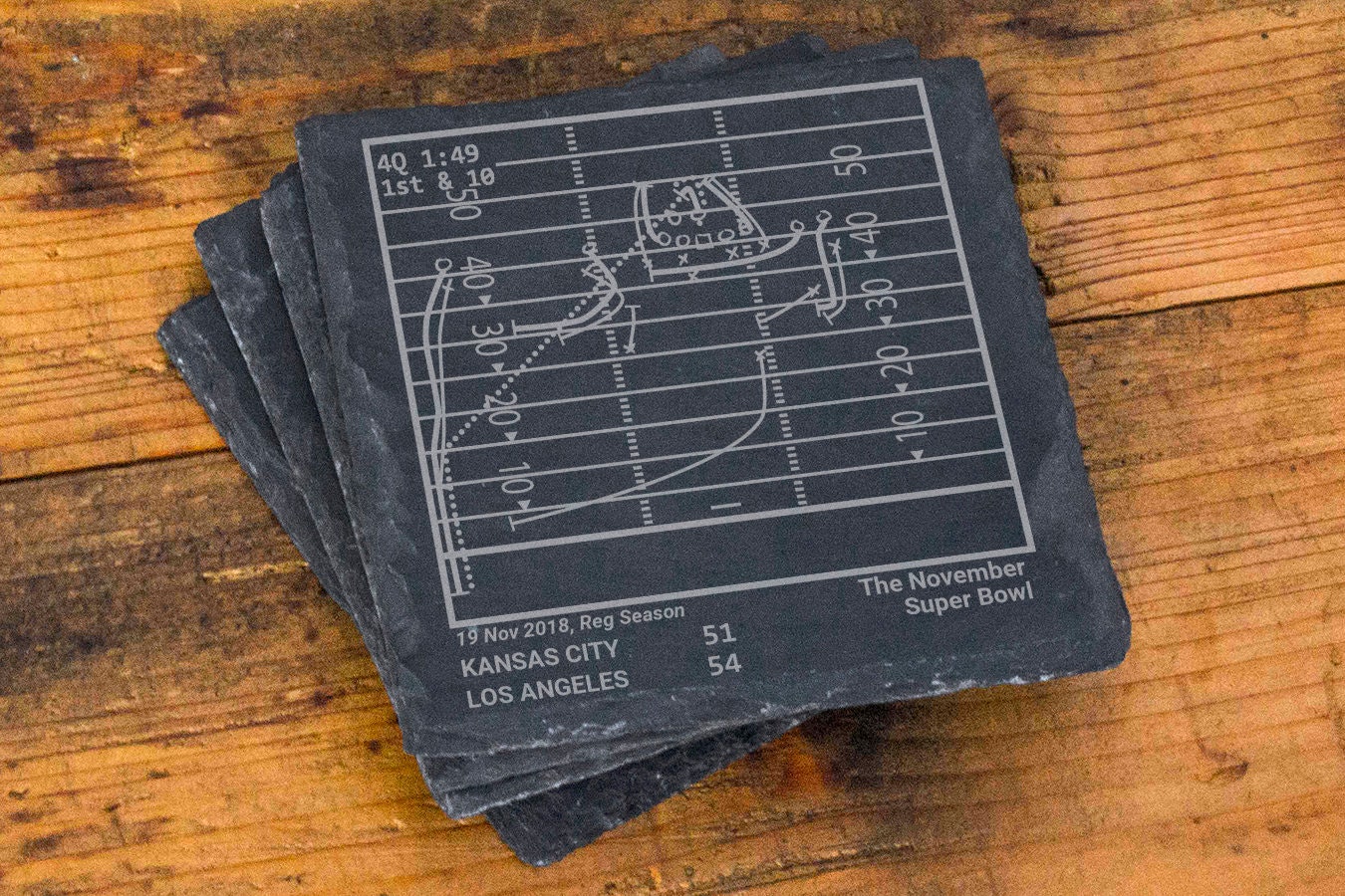 Greatest Rams Plays Slate Coasters | Set Of 4