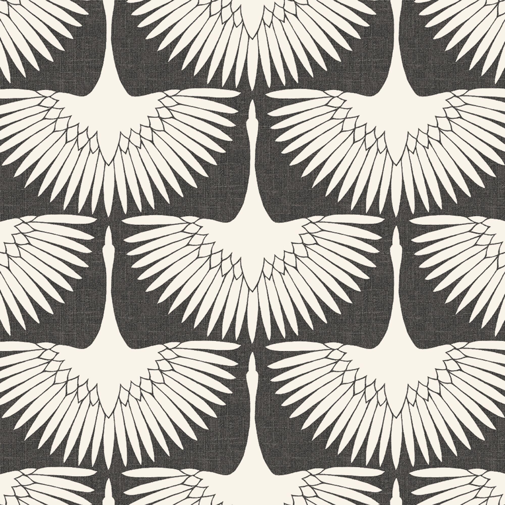 Storm Gray Genevieve Gorder Cranes Peel And Stick Wallpaper by World Market
