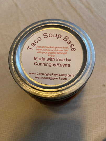 Taco Soup Base - Homemade Just Add Your Cooked Ground Beef, Bison, Turkey Or Chicken & Favorite Toppings