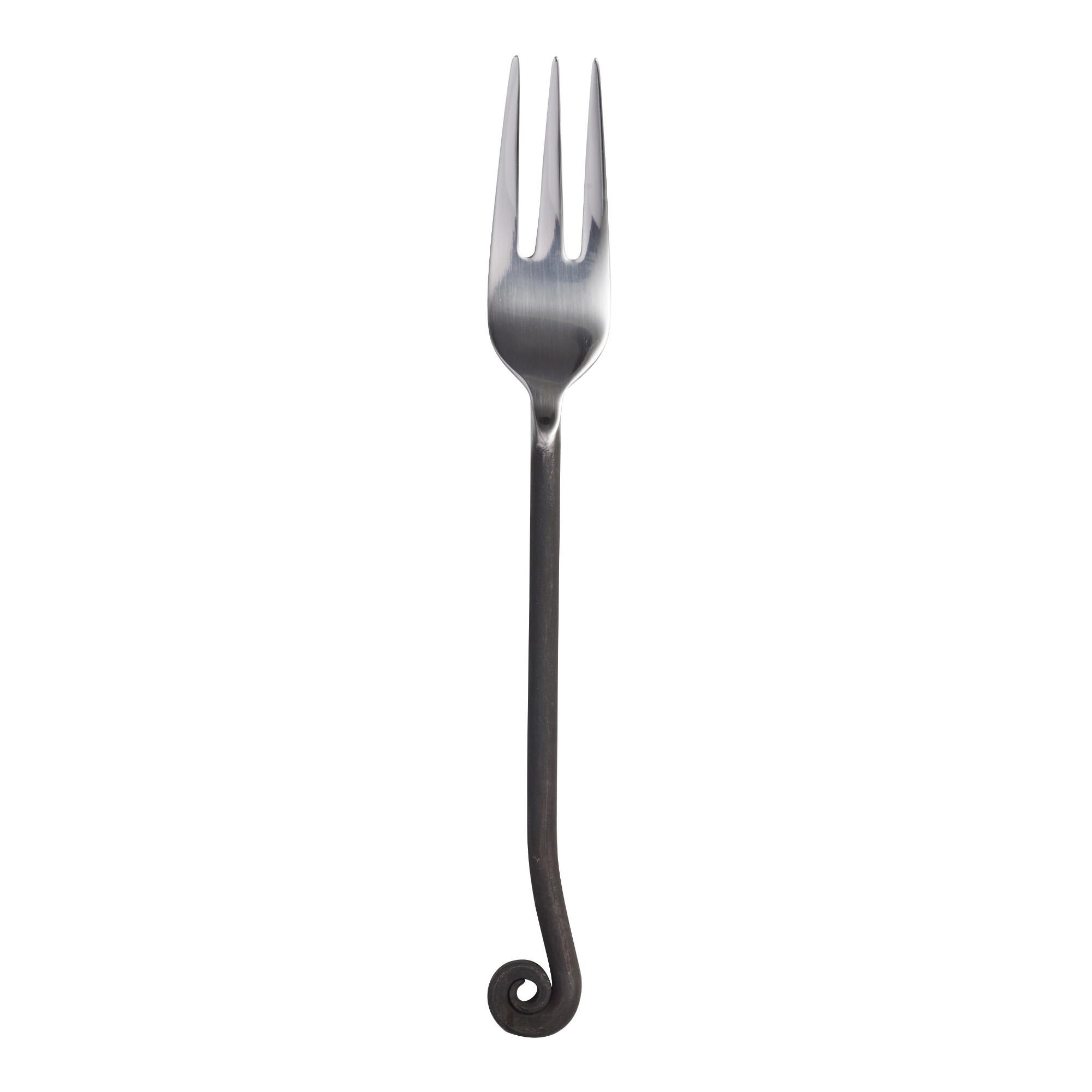 Treble Clef Salad Forks Set of 4: Silver - Stainless Steel by World Market