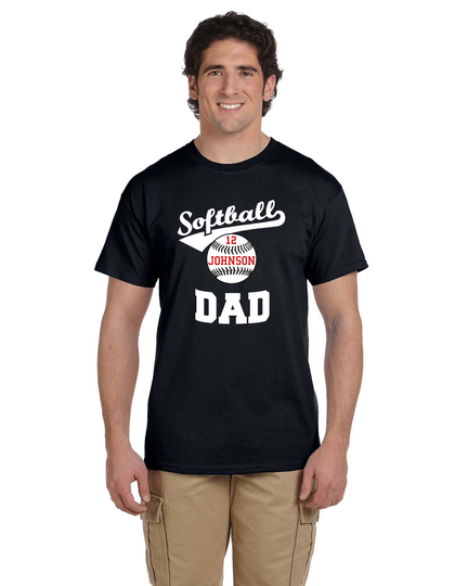 Softball Dad Custom Shirt, Customized Shirt, Gift For Him, Custom