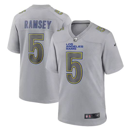 Men's Nike Jalen Ramsey Gray Los Angeles Rams Atmosphere Fashion Game Jersey, Size: 2XL, LAR Grey