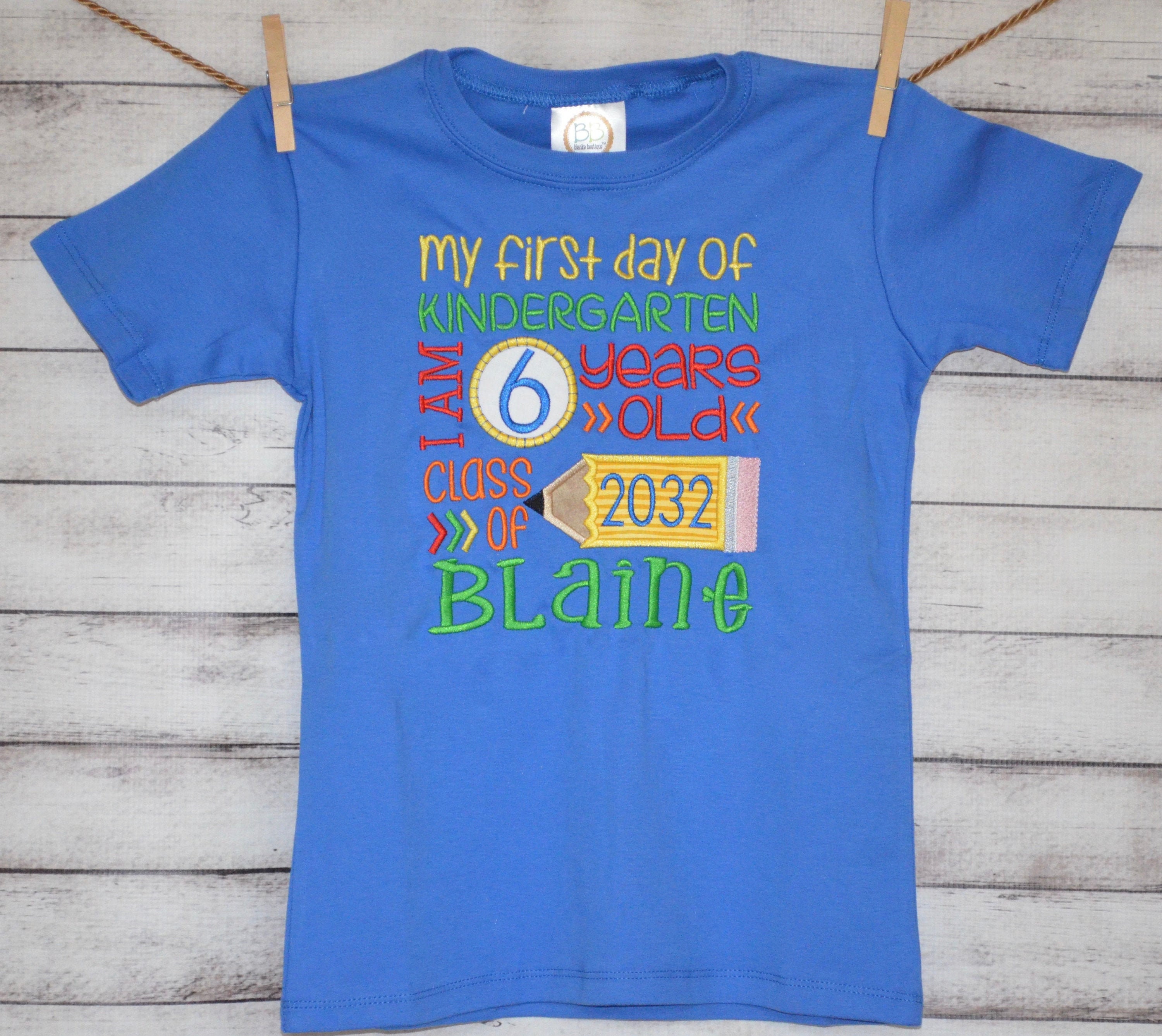 Personalized My First Day Of Preschool Class Applique Shirt Or Bodysuit Girl Boy