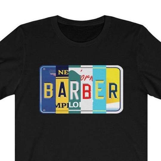 Barber Shirt, Tee, T-Shirt, Licensed Plate-Pf1526-D01