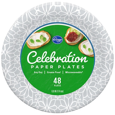 Kroger Designer Paper Plates 7 Inch - 48.0 ea