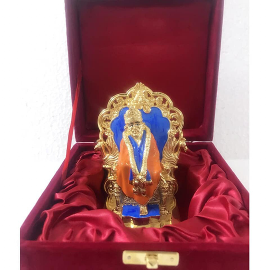 Sai Baba Idol| Gold Coated Baba Idol| Silver Deity| Shirdi Baba| Ram| Om Idol|Gift| Return Gift