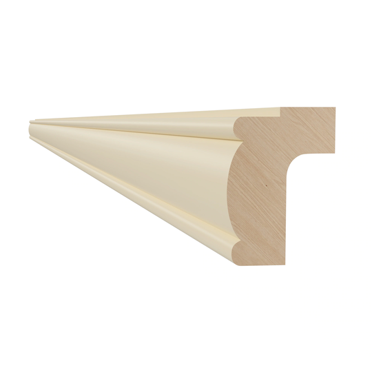 Luxxe Cabinetry Norfolk 2-in W x 96-in H x 0.75-in D Painted Blended Cream Cabinet Crown Moulding in Off-White | CLR8-BC