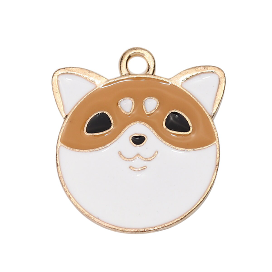 5Pcs 24mm Akita Dog Puppy Animal Beads Tone Bracelet Pendant Pendants Charm Charms Jewelry Making