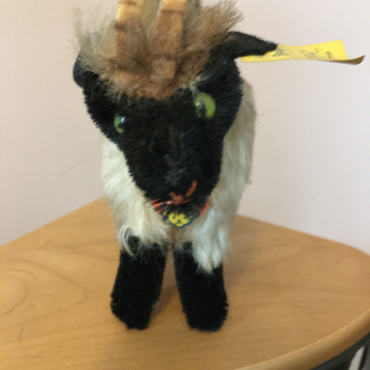 Vintage Original Steiff "Snucki" 4-1/2" Mountain Sheep/ Ram/ Mohair Germany Early 1946 Rare