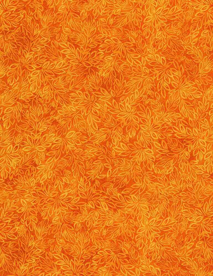 Meadow-C8500 Pumpkin | Orange Mini Leaf Blender Quilt Fabric, Timeless Treasures, Fabric By The Yard