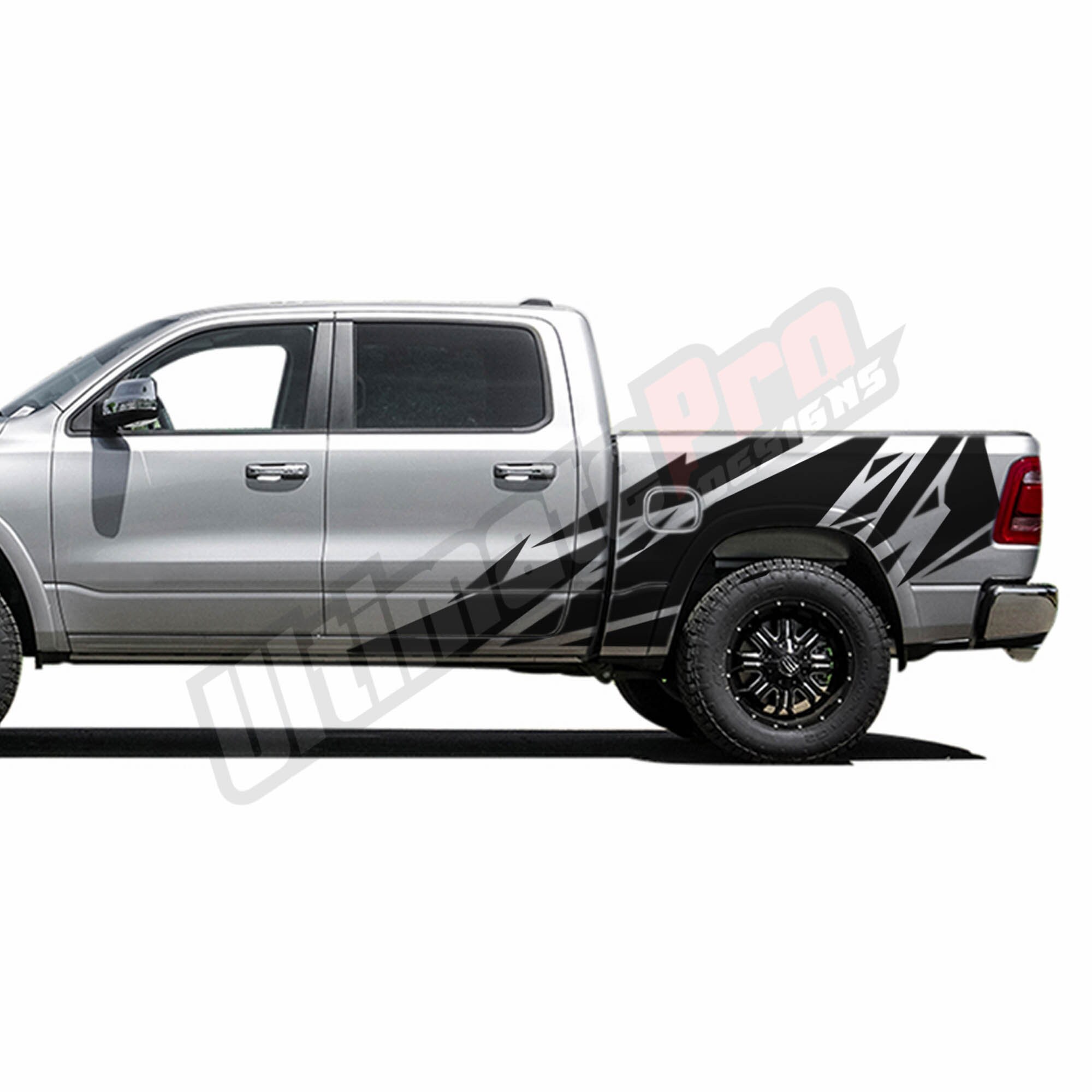 Bed Wrap Sticker Decal Compatible With Dodge Ram 1500 Crew Cab Side Fender Vinyl Rebel Laramie Longhorn 4x4 2019 2010 Off Road