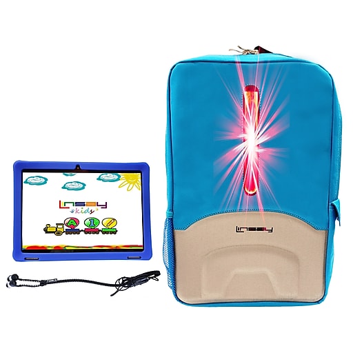 Linsay 10.1" Tablet with Case, WiFi, 2GB RAM, 32GB Storage (Android), Black/Blue (F10IPKBLED)