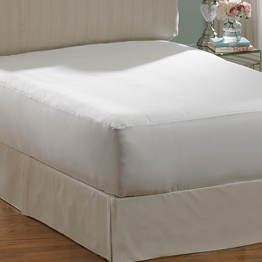 Aller-Ease Hot Water Wash Cotton Polyester Blend Queen Mattress Cover in White | 11924ATC