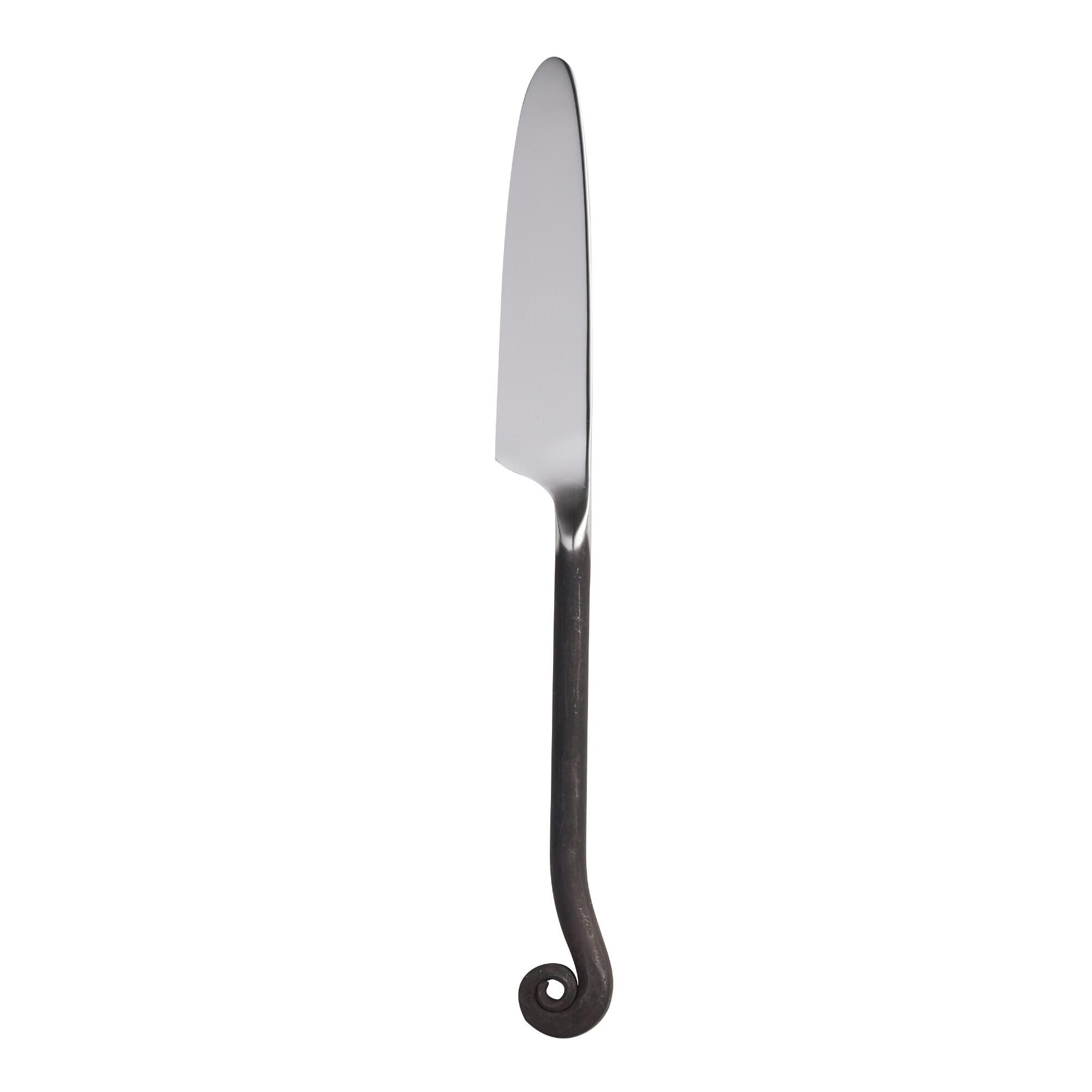 Treble Clef Dinner Knives Set of 4: Silver - Stainless Steel by World Market