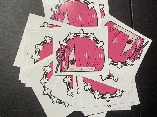 Ram Astrum Vinyl Peeker Sticker - From Re Zero