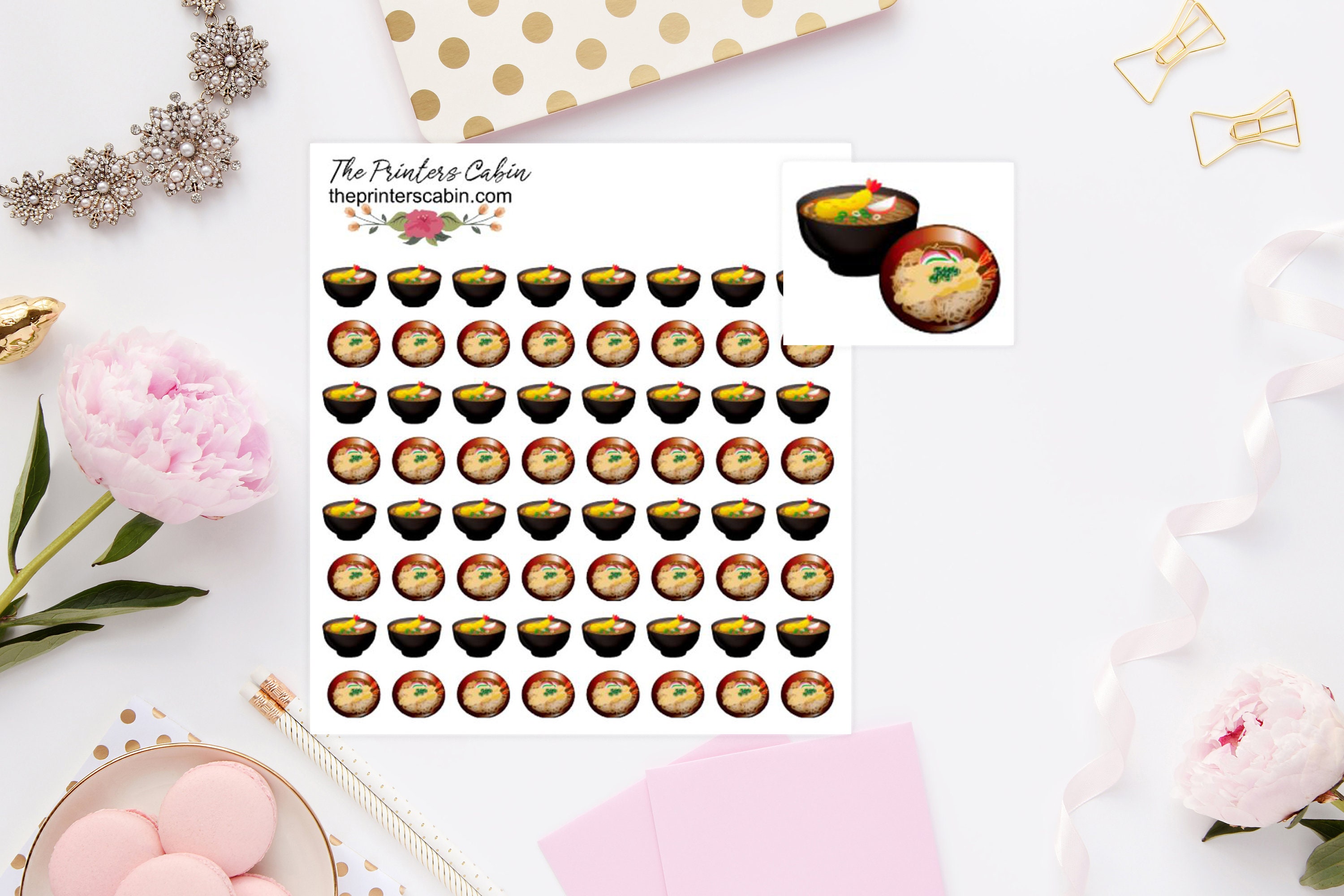 Ramen Planner Stickers/Erin Condren Food Japanese