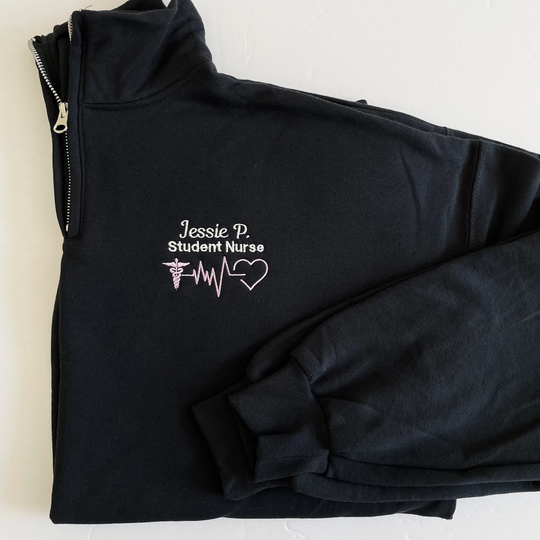 Gift For Nurse, Physician Assistant, Doctor | Personalized Medical Jacket Quarter Zip Sweatshirt Women Student Nurse Graduation
