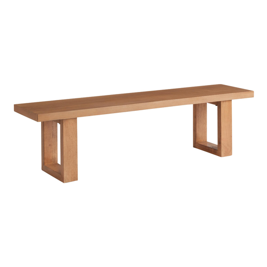 Vintage Acorn U Base Wood Caspian Dining Bench: Brown by World Market