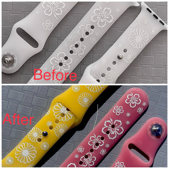 Silicone Color Changing Floral Design Band