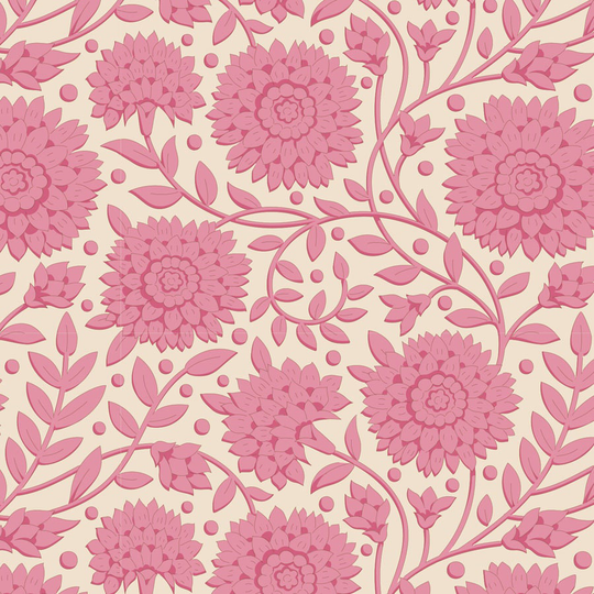Tilda - Aella Blender Pink 110035 Designed By Tone Finnanger For Fabrics Sold The Half Yard Coordinates With Windy Days