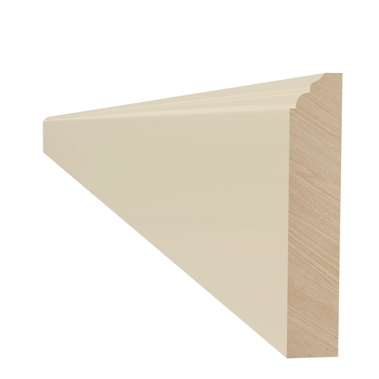 Luxxe Cabinetry Norfolk 4-in W x 96-in H x 0.75-in D Painted Blended Cream Cabinet Toe Kick in Off-White | FBM8-BC