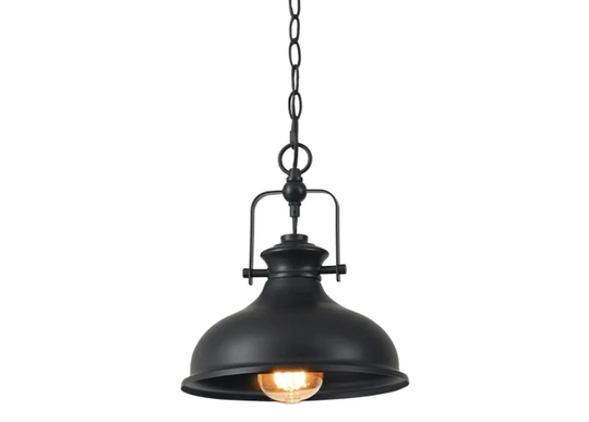 Industrial 1 Light Pendant Light, Farmhouse Kitchen Island Hanging Dining Room Foyer