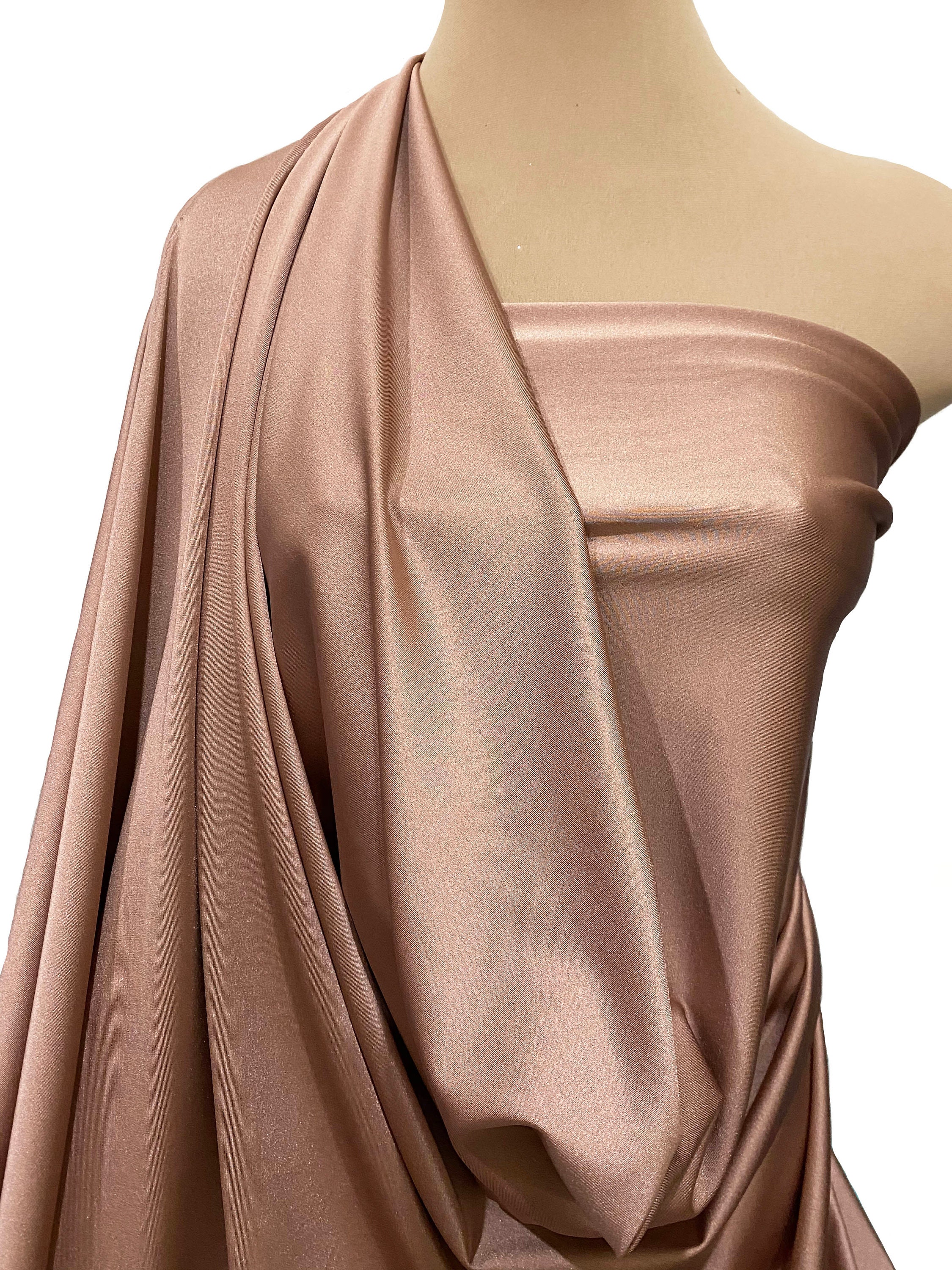 Spandex Fabric .. Mauve.. Poly/Spandex Blend . 4 Way Stretch..bridesmaids Dresses .yoga Pants, Dance, Pageant, Gymnastics Bty | Reduced