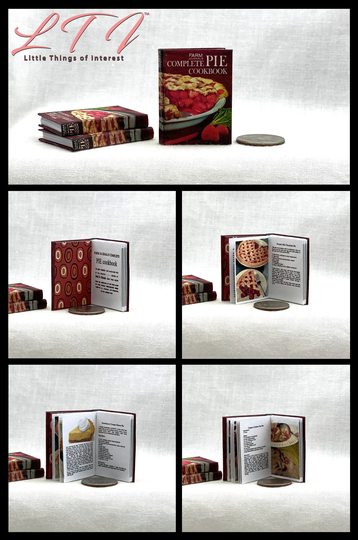 16 Scale Complete Pie Cookbook Miniature Playscale Readable Illustrated Book Kitchen Blythe Barbie