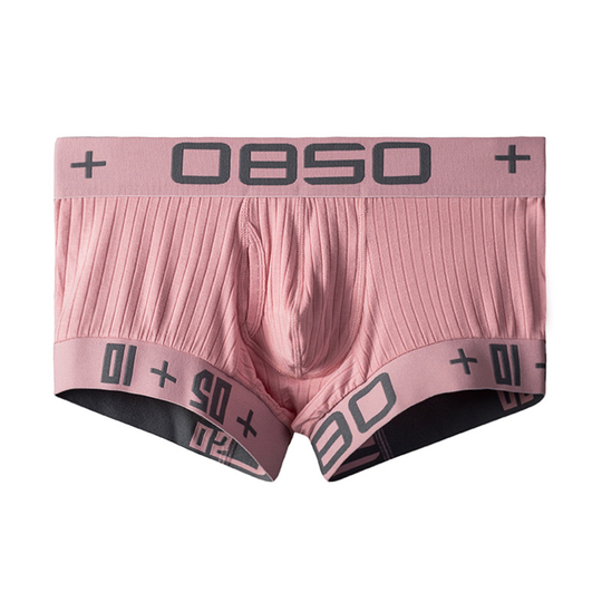 Underwear High Elastic Breathable Cotton Blend Comfortable Male Panties for Men - pink, m